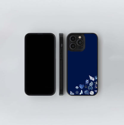 Ocean Blue Drops Glass Case