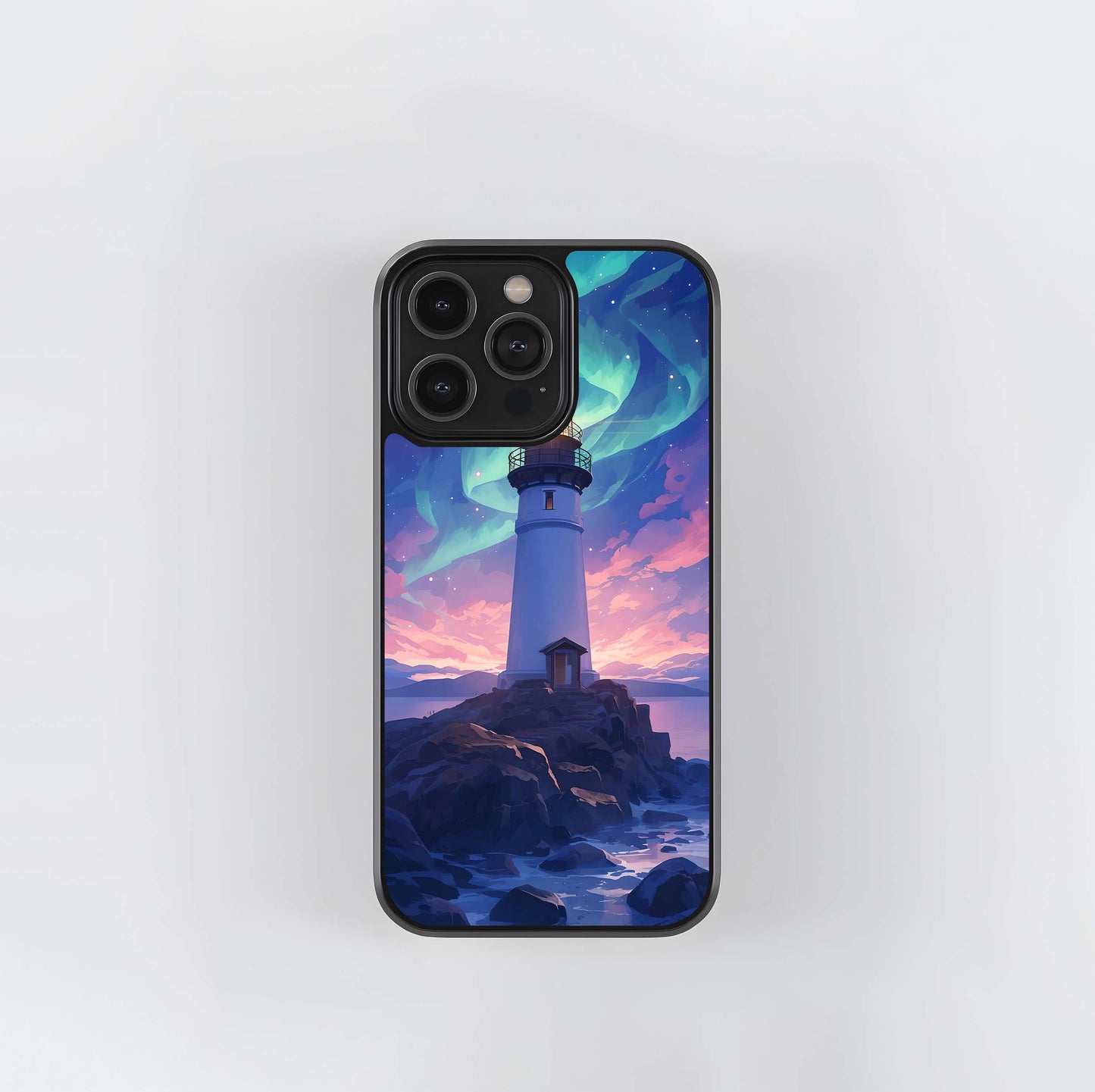 Aurora Lighthouse Glow Glass Case