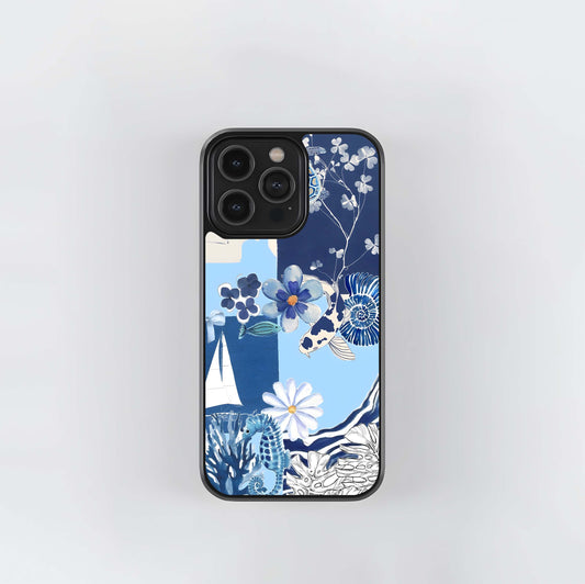 Ocean Patch Collage Glass Case