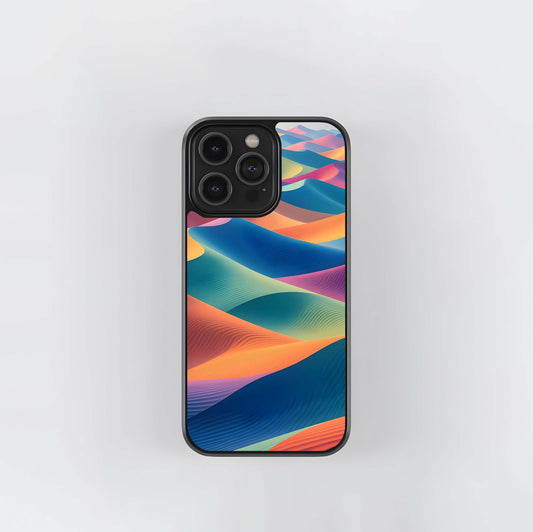 Colorful Layered Dunes Glass Case