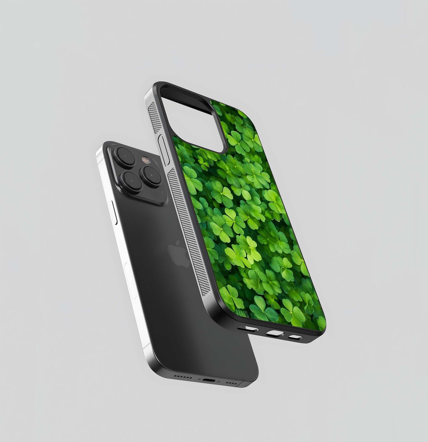 Lush Field of Clover and Four-Leaf Clovers Glass Case