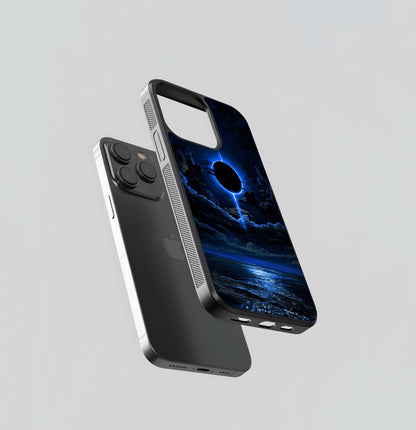 Blue Halo Ocean Eclipse Glass Case