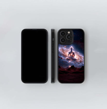 Gold Leaf Om Swirl Glass Case