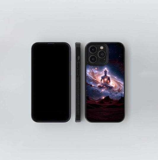 Gold Leaf Om Swirl Glass Case