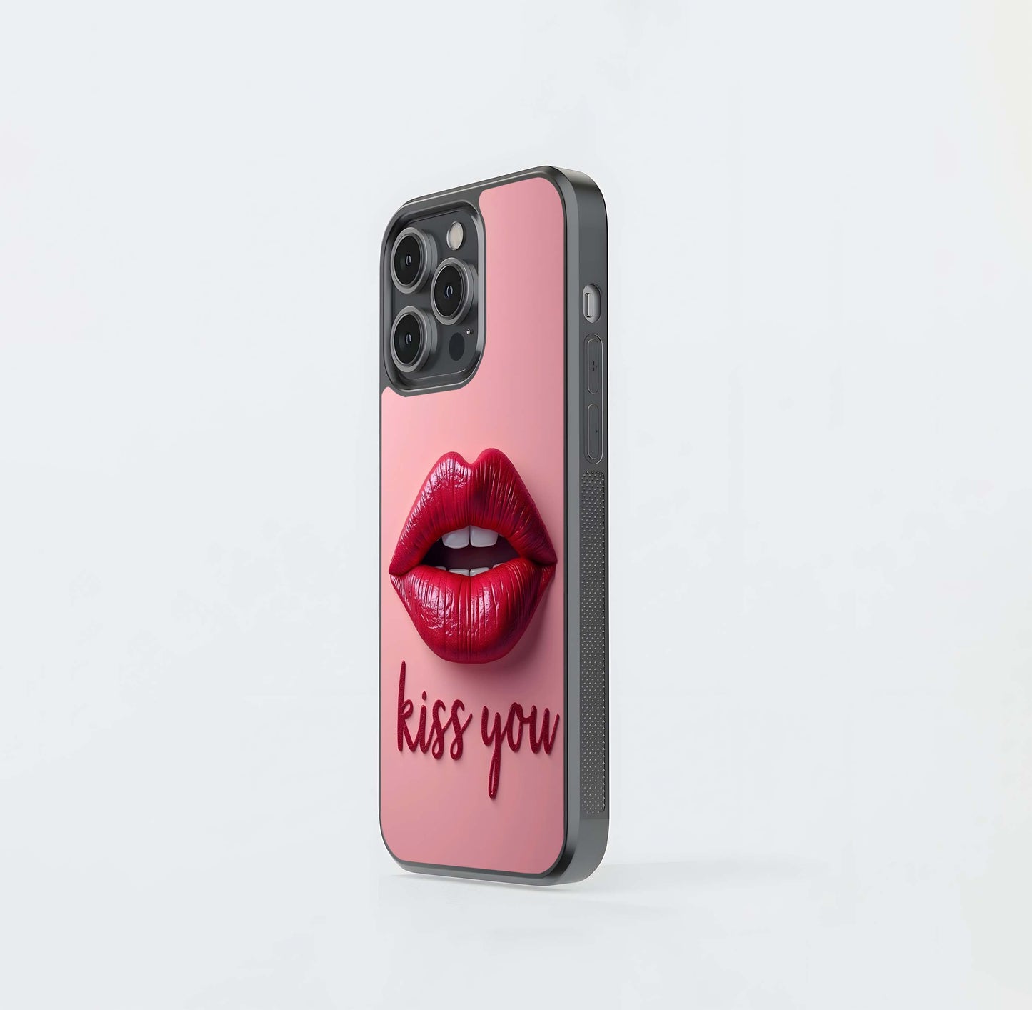 Glossy Red Lips and Kiss You Glass Case