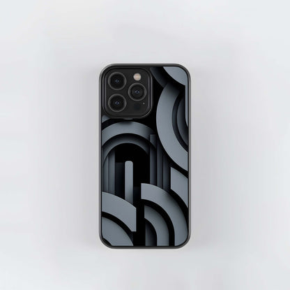 Dark Geometric Arch Layers Glass Case