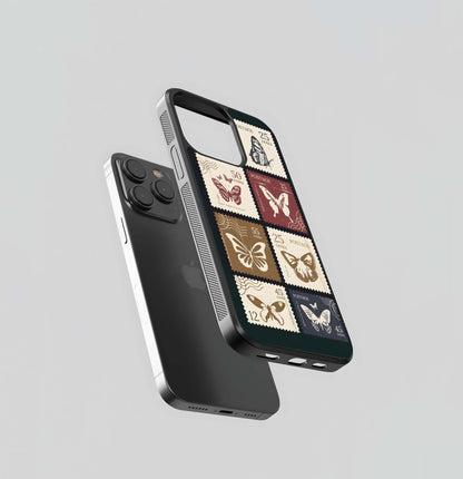 Butterfly Stamps Glass Case