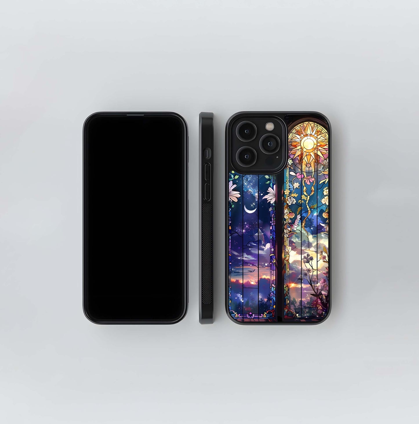 Celestial Blooming Doors Glass Cases