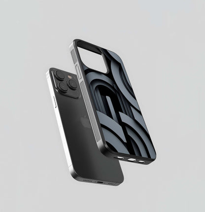 Dark Geometric Arch Layers Glass Case