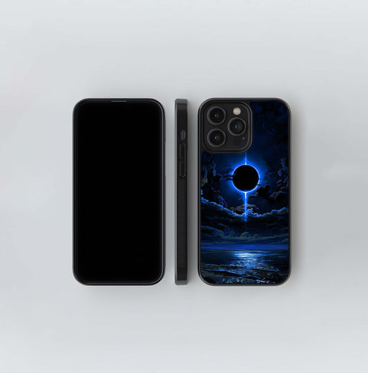 Blue Halo Ocean Eclipse Glass Case