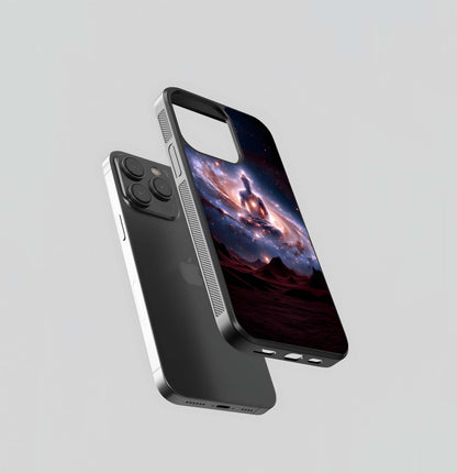 Gold Leaf Om Swirl Glass Case