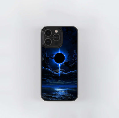 Blue Halo Ocean Eclipse Glass Case
