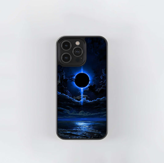 Blue Halo Ocean Eclipse Glass Case