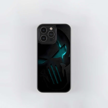 Dark Knight Helmet Neon Glow Glass Case