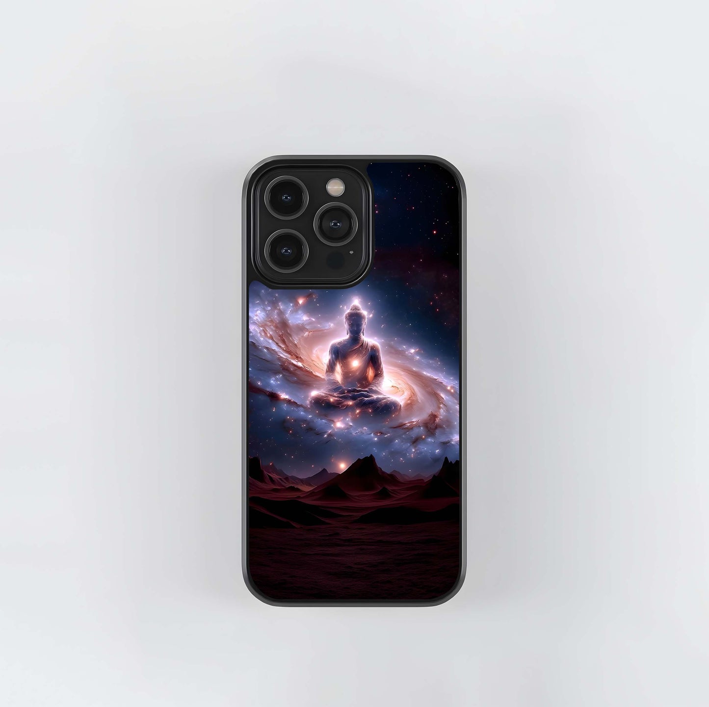 Gold Leaf Om Swirl Glass Case