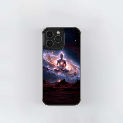 Gold Leaf Om Swirl Glass Case