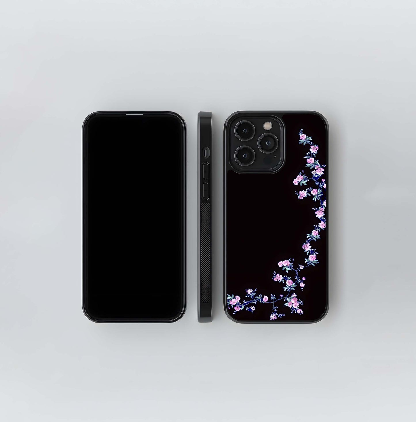 Pink Bloom Vine Glass Case
