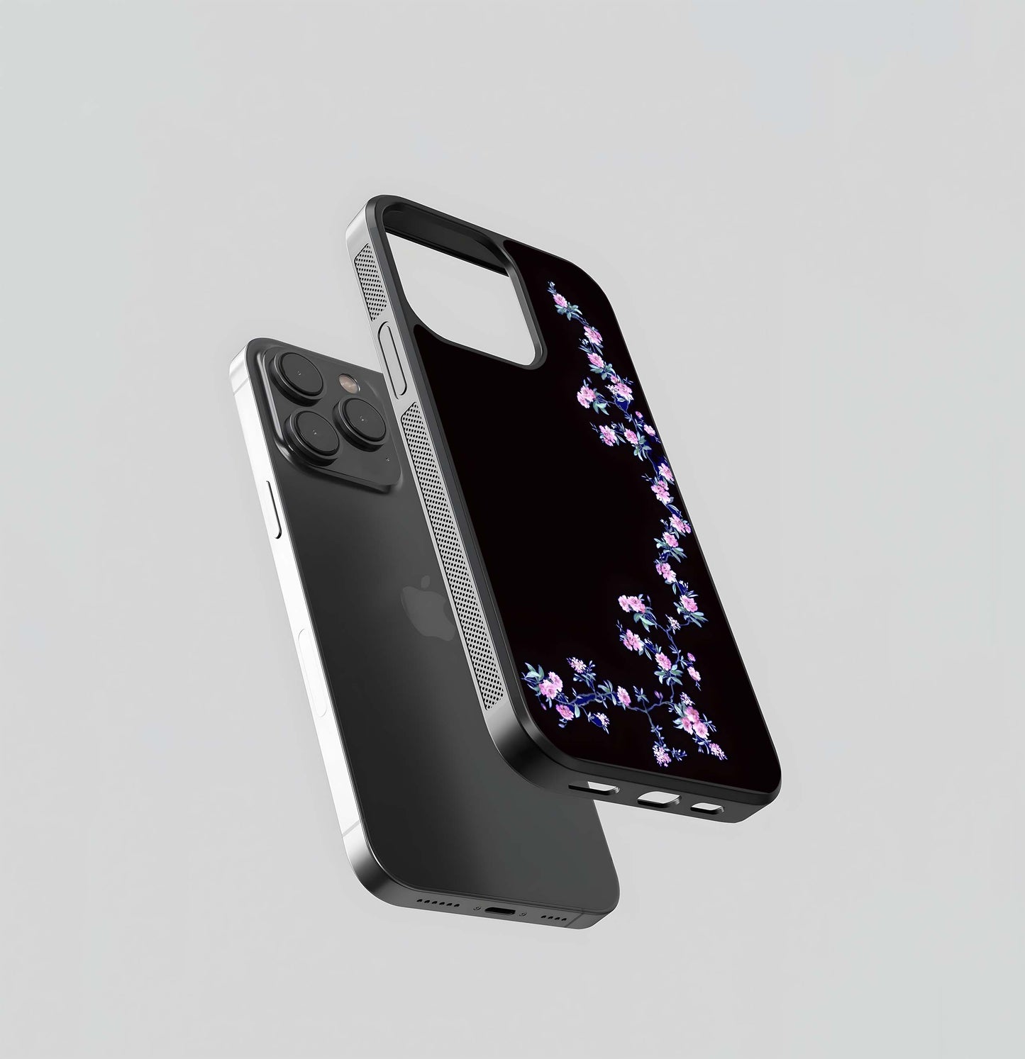 Pink Bloom Vine Glass Case