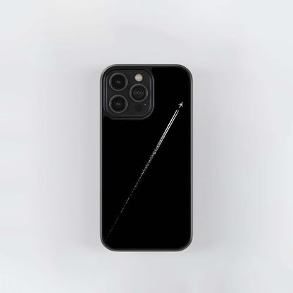 Contrail Flight Path Glass Case