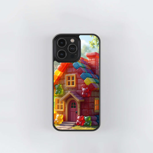 Gummy Bear Gingerbread Cottage Glass Case