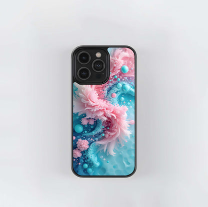 Coral Reef Bloom Abstract Glass Case