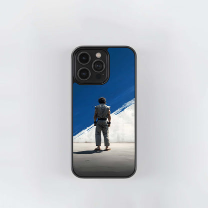 Martial Artist Against Blue Sky Glass Case