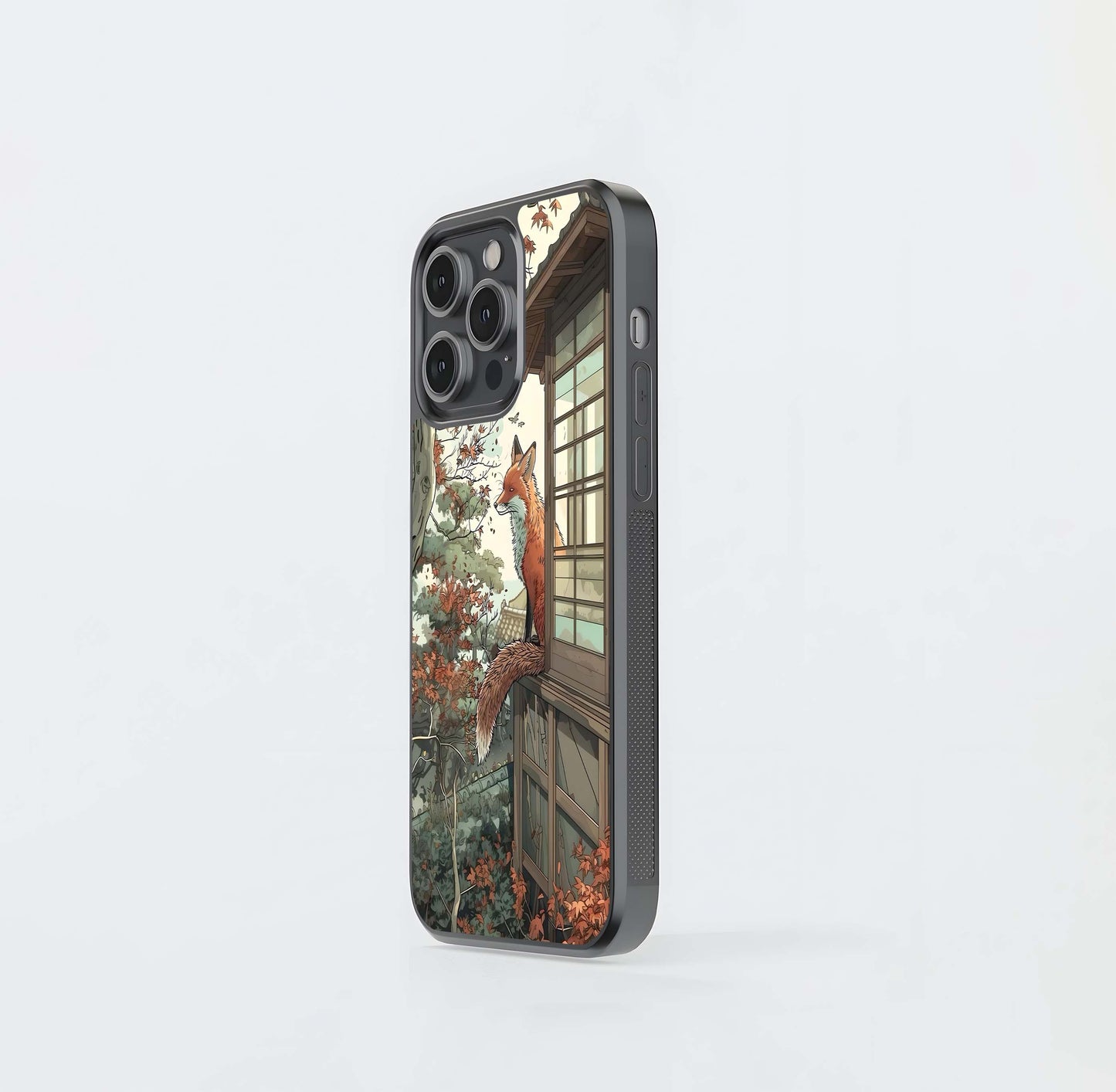 Autumn Fox Retreat Glass Case