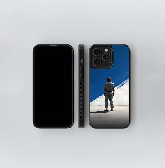 Martial Artist Against Blue Sky Glass Case