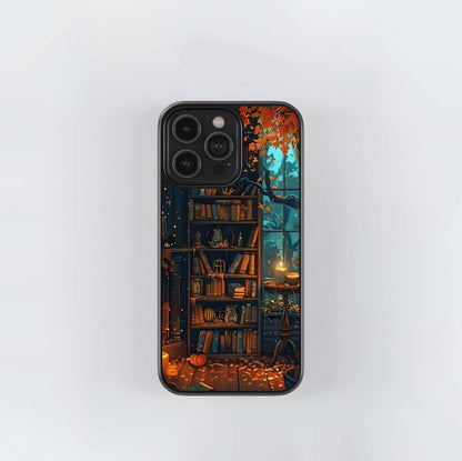 Autumn Library Glow Glass Case
