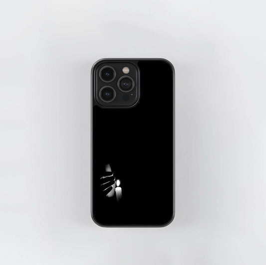 Hand Holding Candle Glass Case