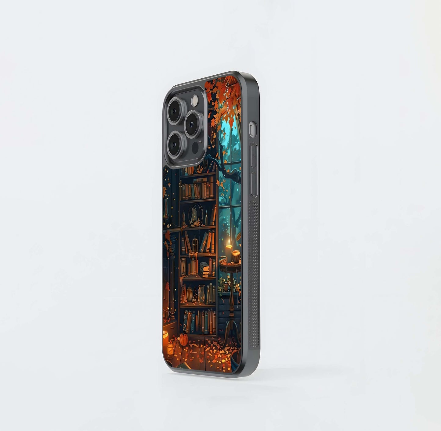 Autumn Library Glow Glass Case