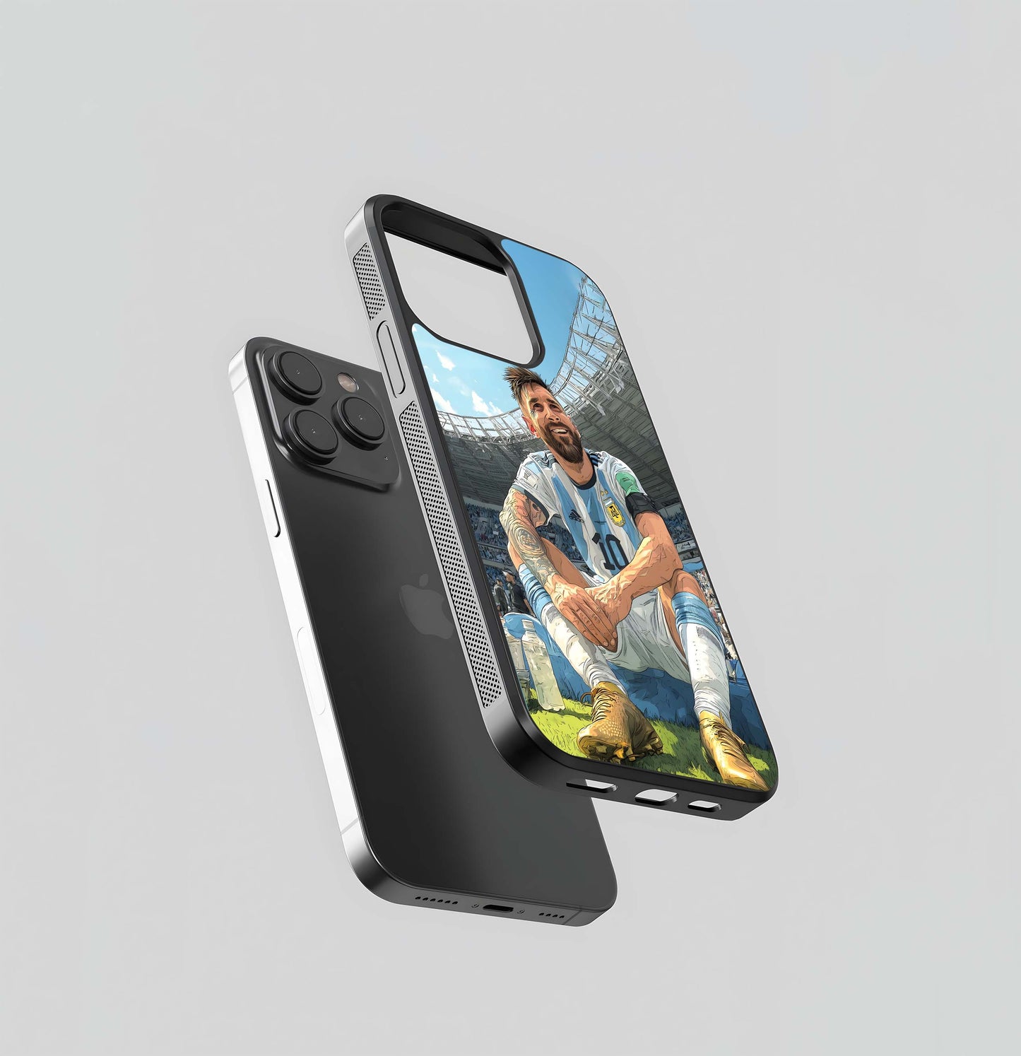 Messi's Stadium Smile Glass Case