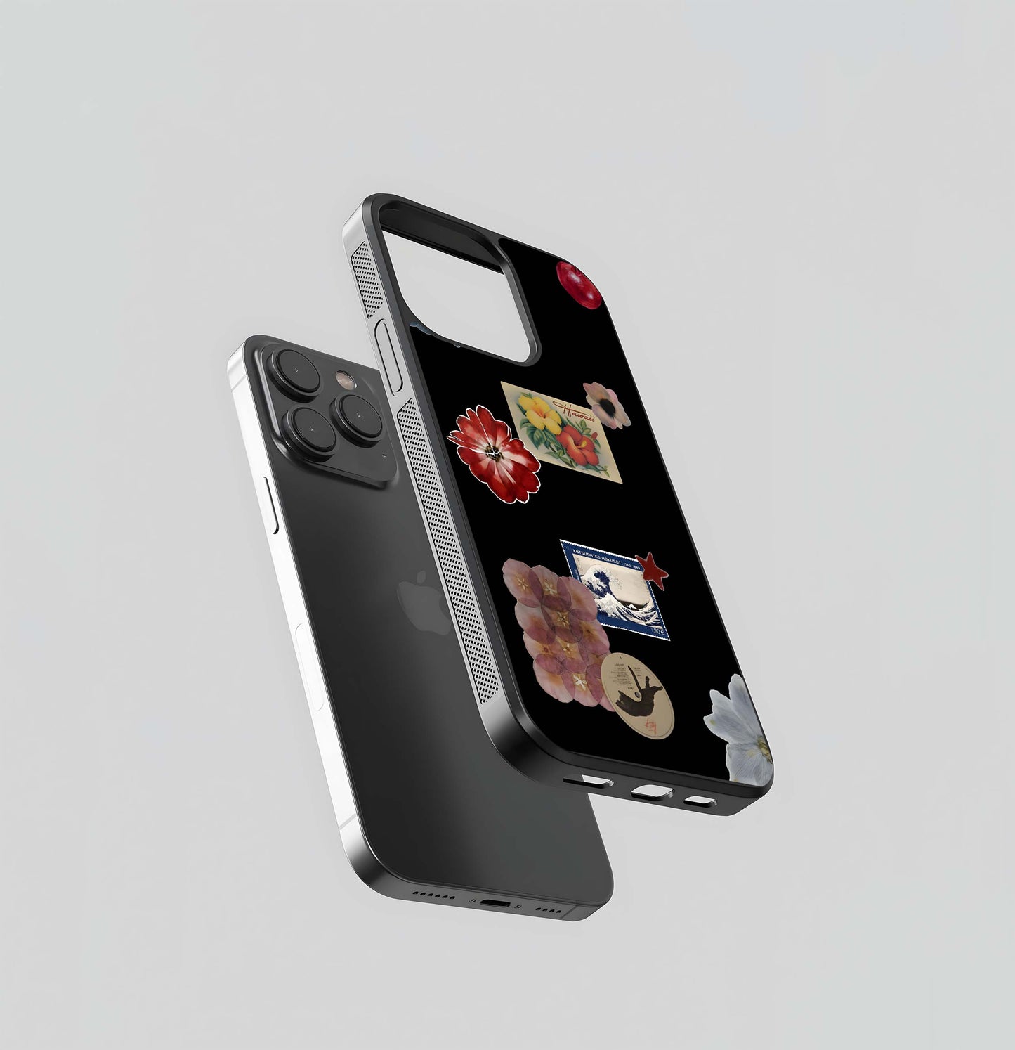 Retro Island Stamps Glass Case