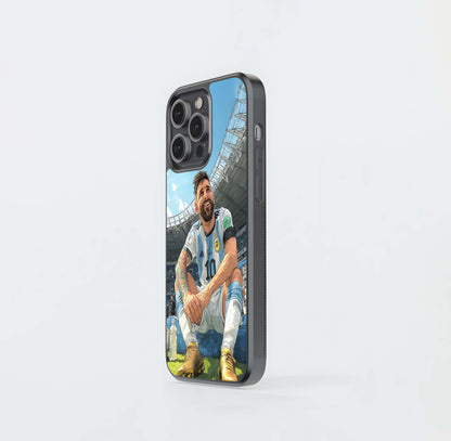 Messi's Stadium Smile Glass Case