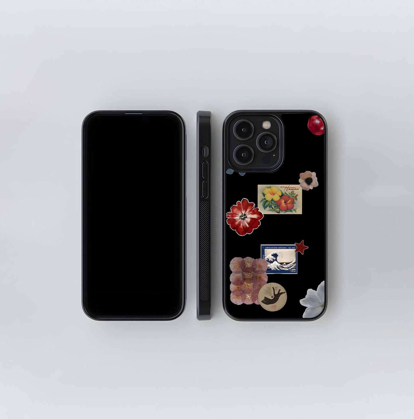 Retro Island Stamps Glass Case