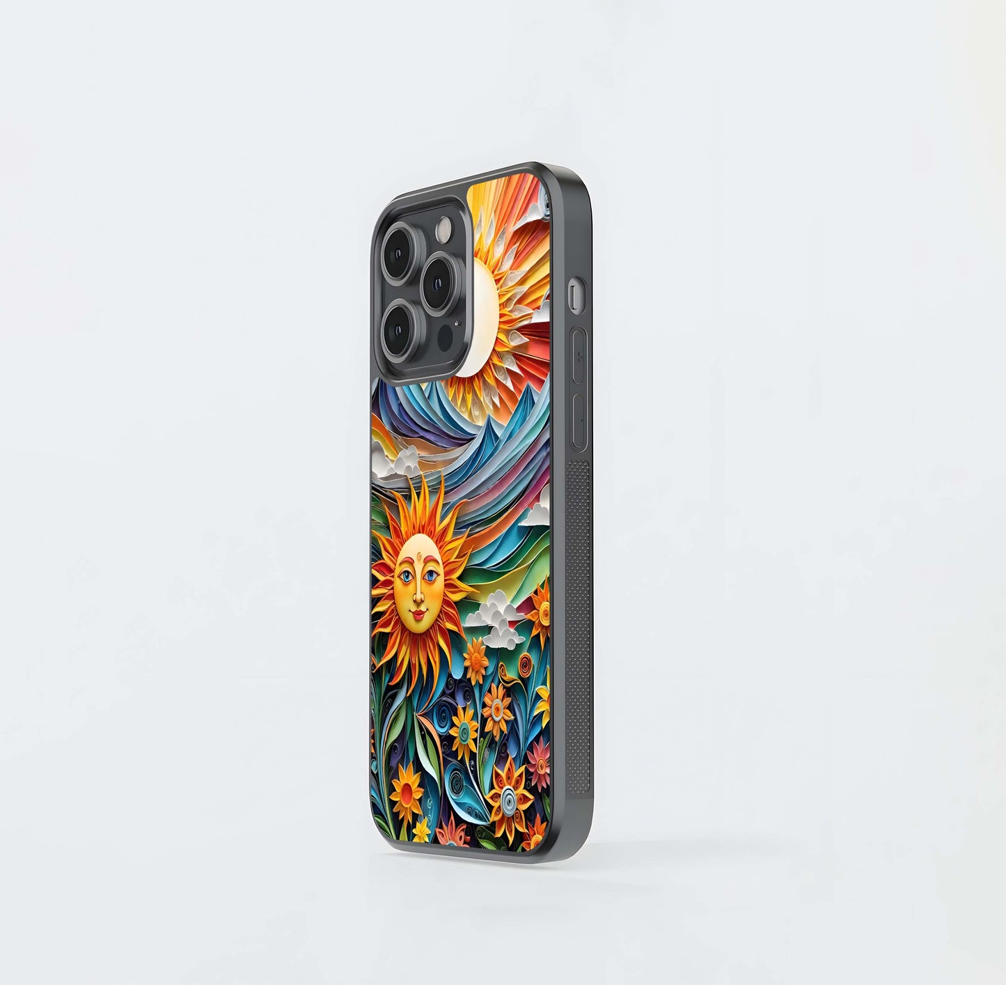 Radiant Waving Sun Glass Case