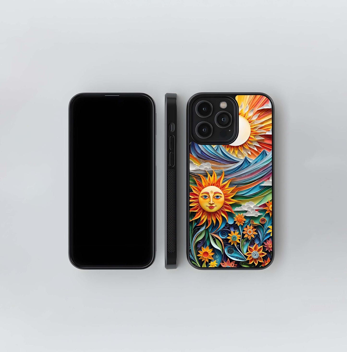 Radiant Waving Sun Glass Case