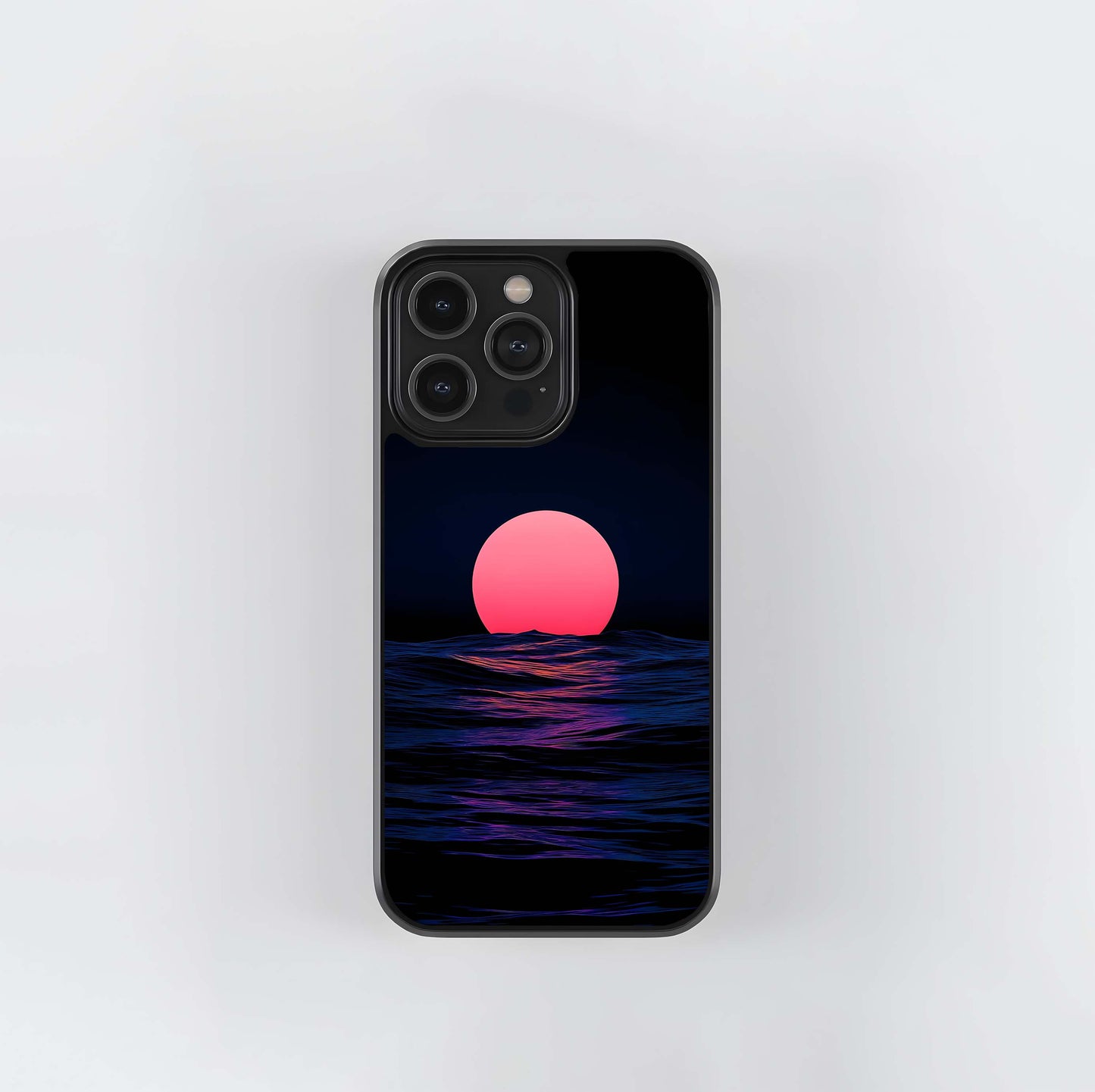 Pink Moon View Glass Case