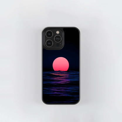 Pink Moon View Glass Case