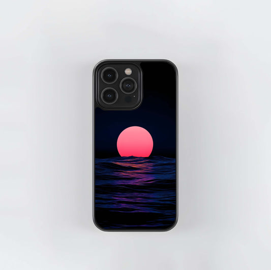 Pink Moon View Glass Case