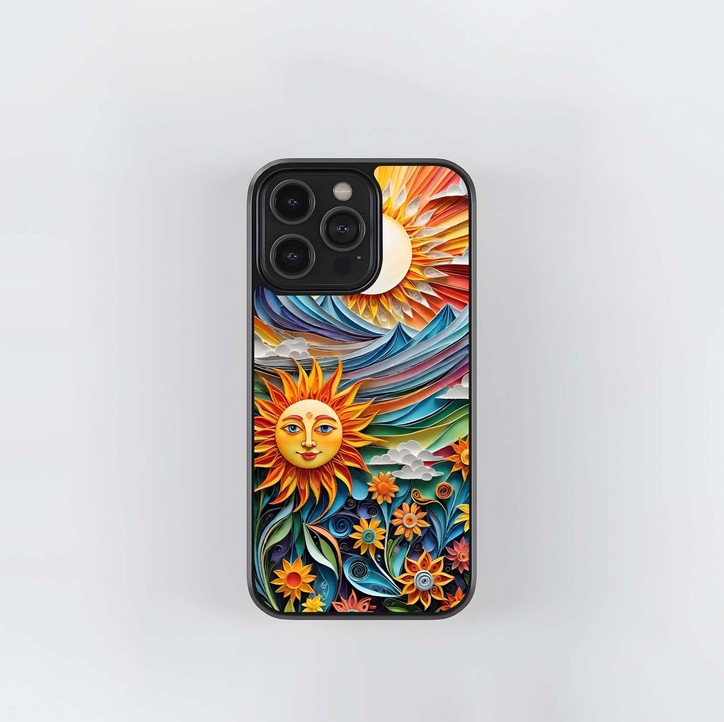 Radiant Waving Sun Glass Case