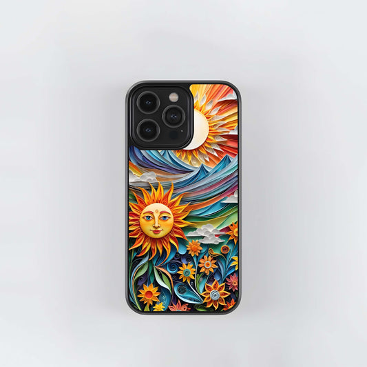 Radiant Waving Sun Glass Case