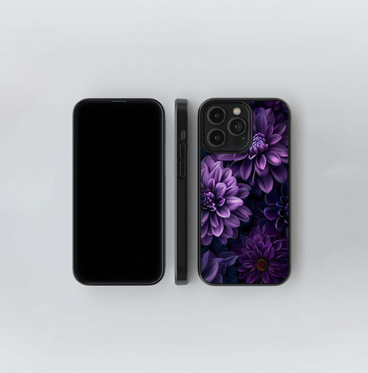 Midnight Dahlias Glass Case