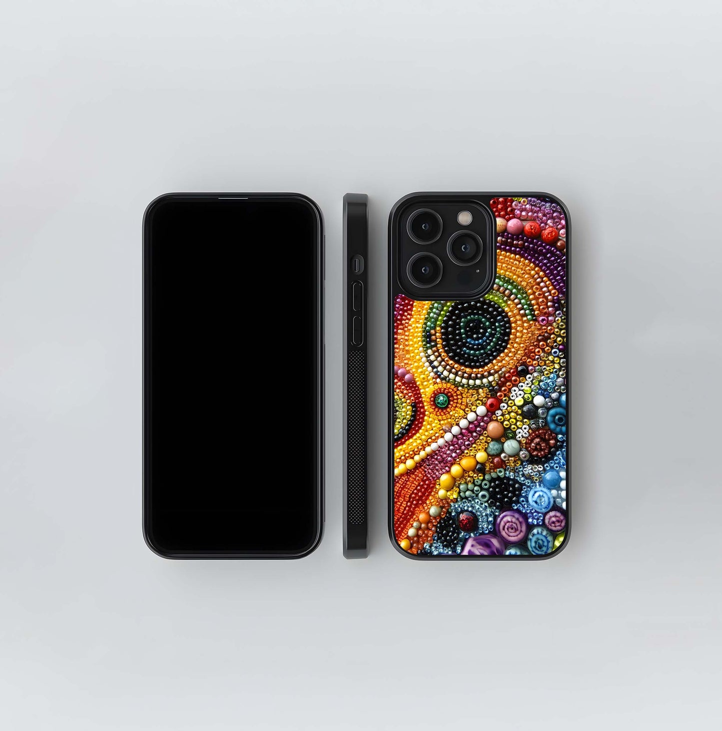 Rainbow Bead Burst Glass Case