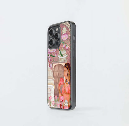 Royal Rajasthani Princess Glass Case