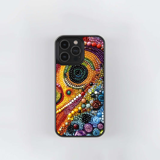 Rainbow Bead Burst Glass Case