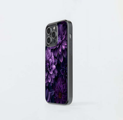 Midnight Dahlias Glass Case