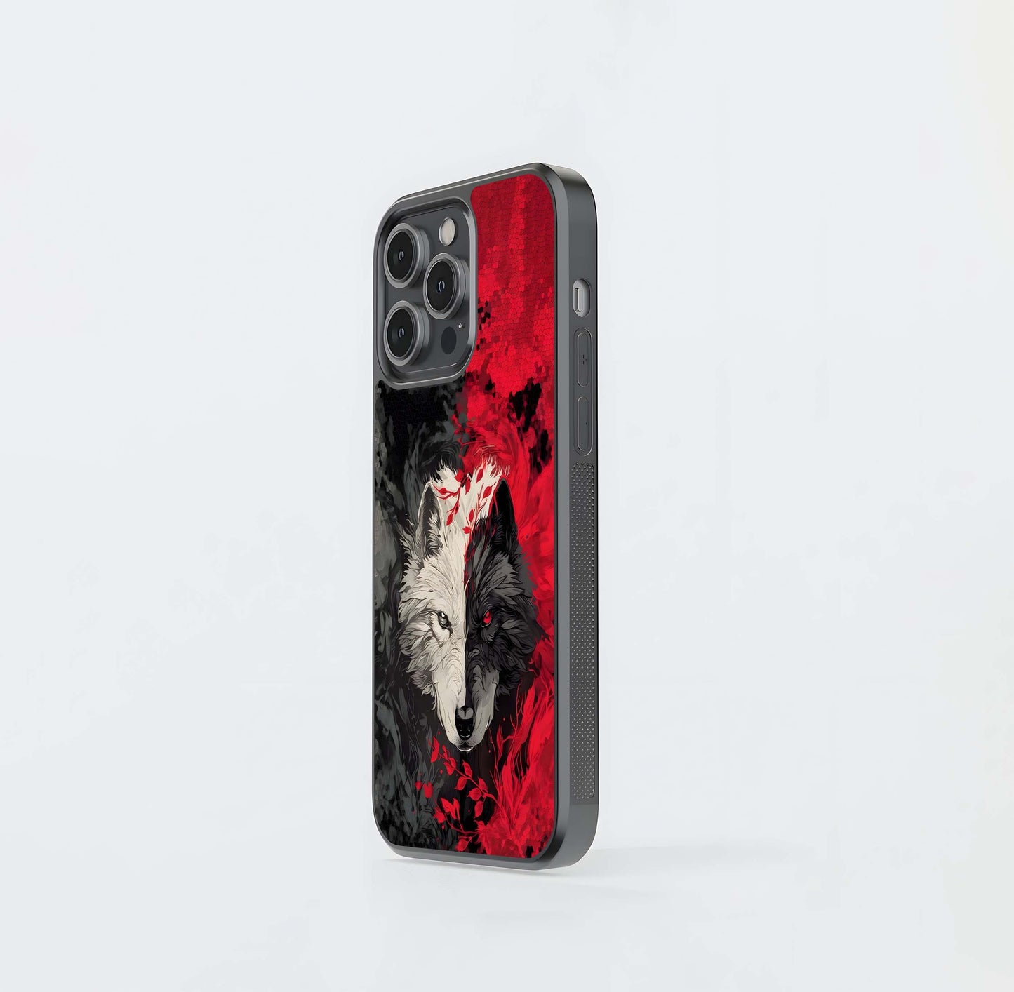 Duality of Wolves Glass Case