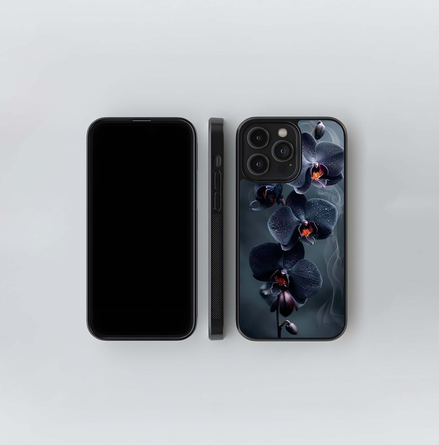 Midnight Orchid Mist Glass Case