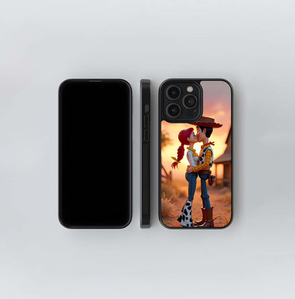 Cowboy Sunset Kiss Glass Case